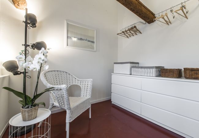 Large walk-in closet Large walk-in closet