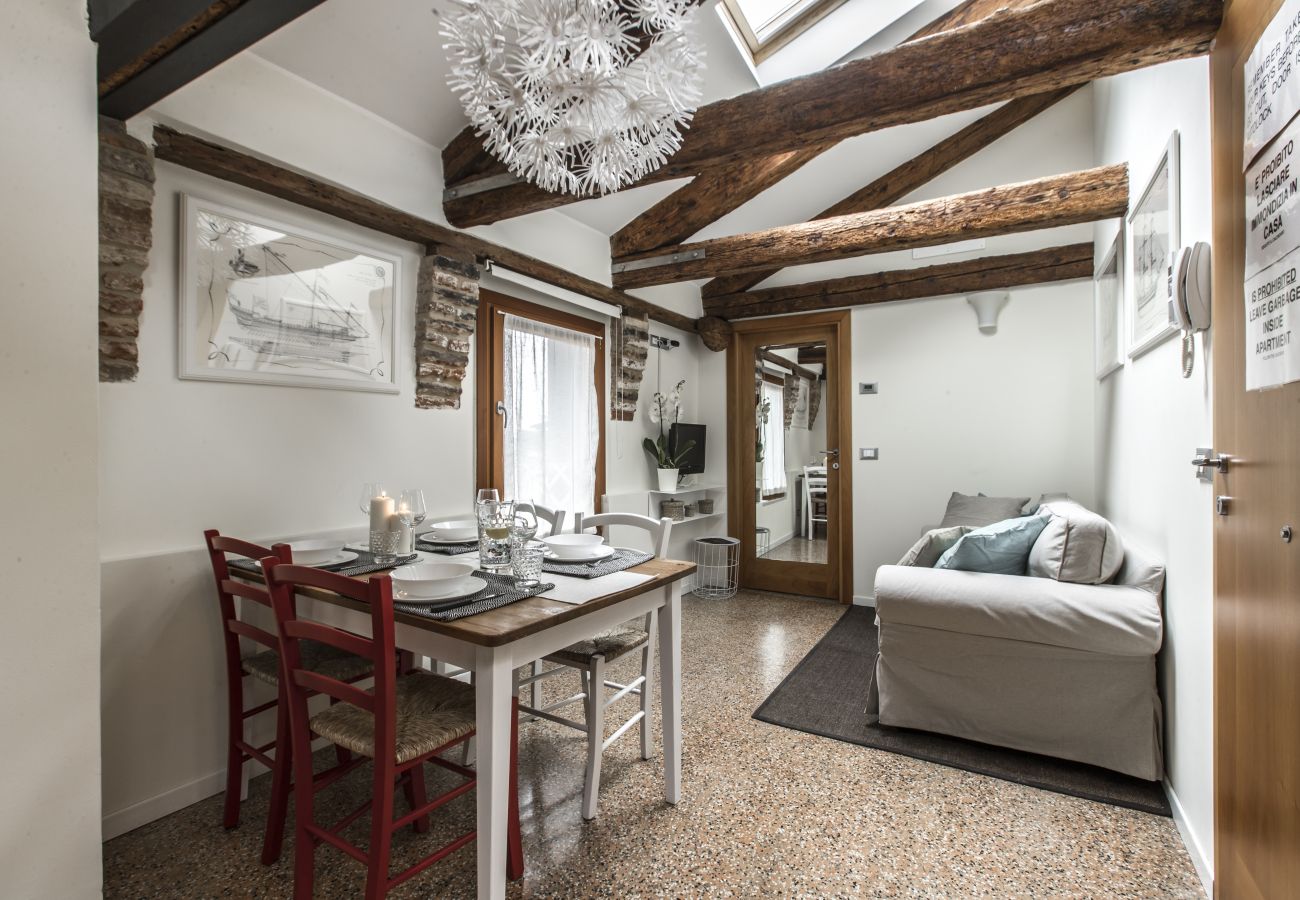 Spacious open space with exposed beams Spacious open space with exposed beams